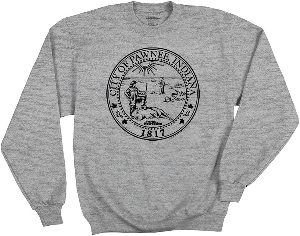 Parks & Recreation Adult Unisex Pawnee Seal Fleece Crew Sweatshirt