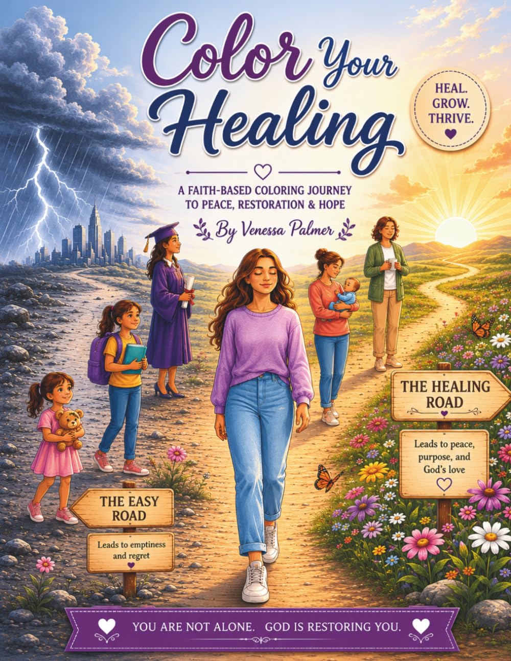 Color Your Healing: A Faith-Base Coloring Journey to Peace, Restoration & Hope (The Color Your Journey Series)