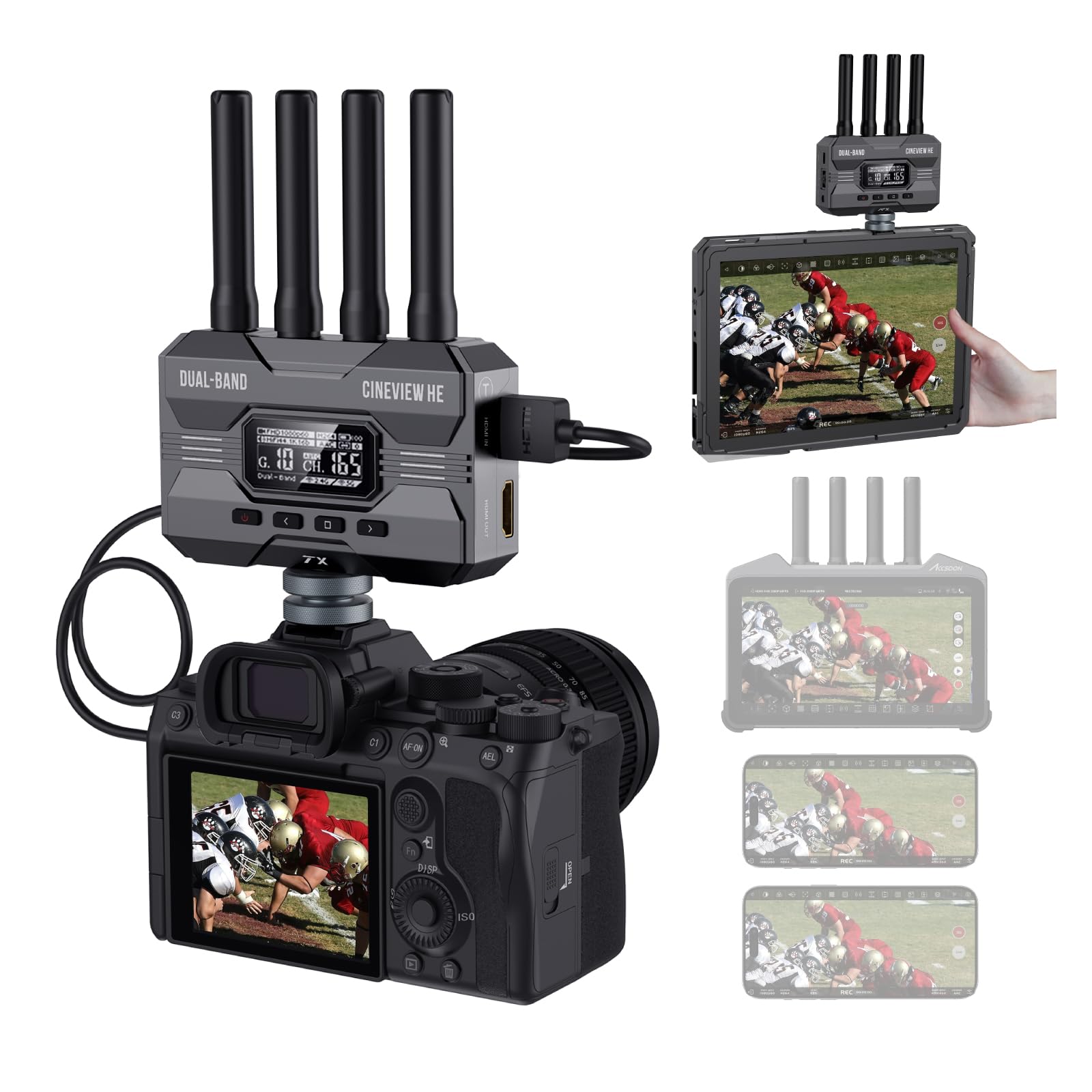 ACCSOON CineView HE トランスミッター HDMI 無線 送信機 Amazon.com: Accsoon CineView HE Wireless HDMI Video