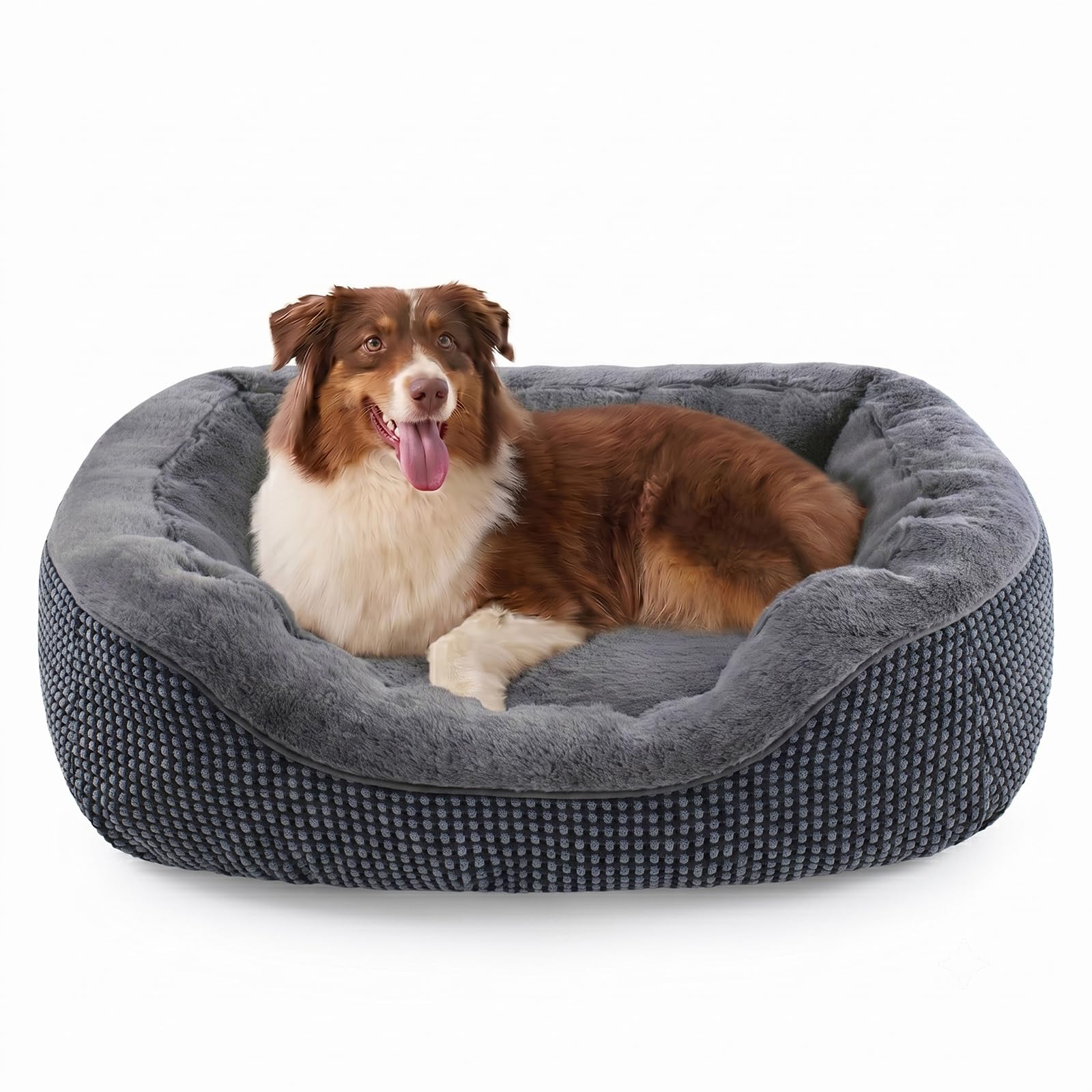 INVENHO Large Dog Beds Large Sized Dog, Washable Orthopedic Warming Soft Sleeping Durable with Anti-Slip Bottom