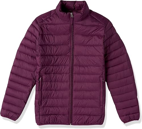 Miniatura 16 de Yaxa Essentials Mens Packable Lightweight Water-Resistant Puffer Jacket (Available in Big & Tall) Negro,Gris Oscuro,Rojo ladrillo.,Rojo