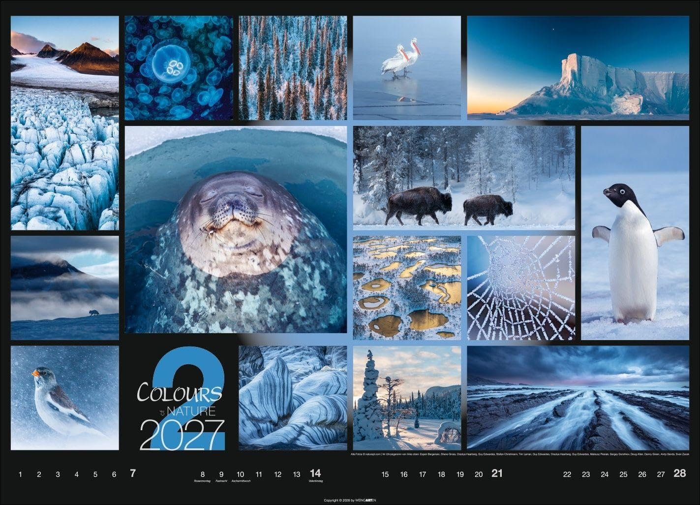 Colours of Nature Kalender 2027: Großer Foto-Wandkalender im Querformat 68 x 49 cm. Natur-Kalender 2027 mit harmonischen Bild- und Farbkompositionen für jeden Monat.