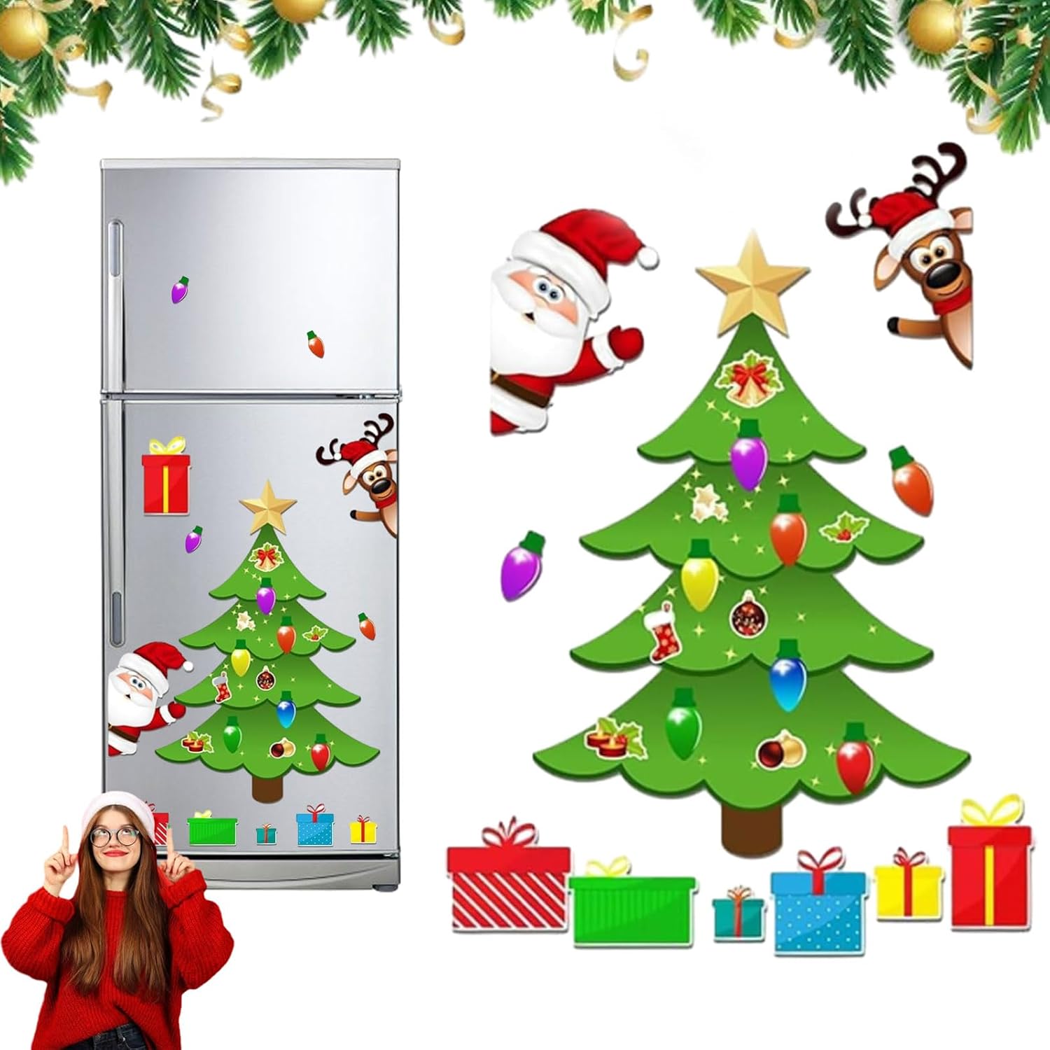 Amazon.com: Christmas Tree Magnet Sets, Christmas Magnets for Fridge ...