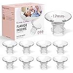 Nursi Luna Flange Inserts 8PCS 17mm for 24mm Flange/Shield, Flange Sizing Kit Silicone Flange Insert, Breastfeeding Essentials Kit for New Moms