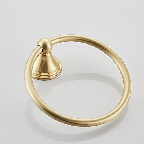 Miniatura 10 de Juego de anillos y ganchos para toallas de baño, toallero cromado para toallas de mano, accesorios de baño negros y toalleros para pared, paquete de