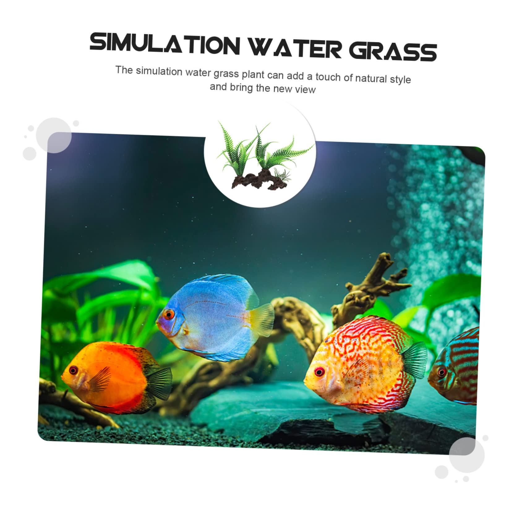 Toddmomy 5piezas Planta Artificial para Acuario y Terrario Decoración Acuática Lifelike De Plástico Adorno para Pecera y Espacio De Mascotas Natural y Agradable para Peces y Reptiles