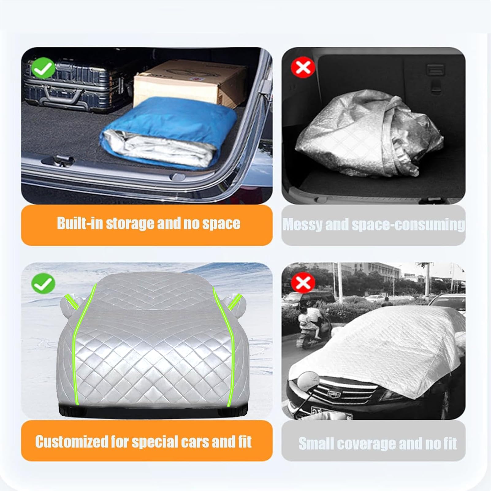Funda Coche Antigranizo para BMW iX3 2021-2026, Funda para Coche Exterior de Material Extra Grueso, Protección Total contra Granizo, Nieve, Heladas y Arañazos PI7