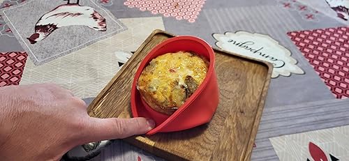 Miniatura 2 de 6 moldes de silicona para hornear de 3.9 in - Molde de silicona para freidora de aire - Molde redondo de silicona para hornear - Molde de silicona