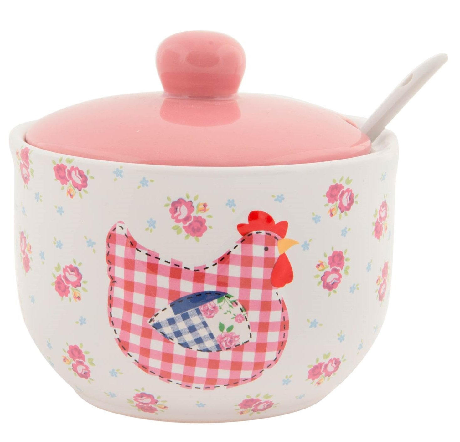 Sucrier poule céramique boîte à sucre vintage décoration cuisine ferme