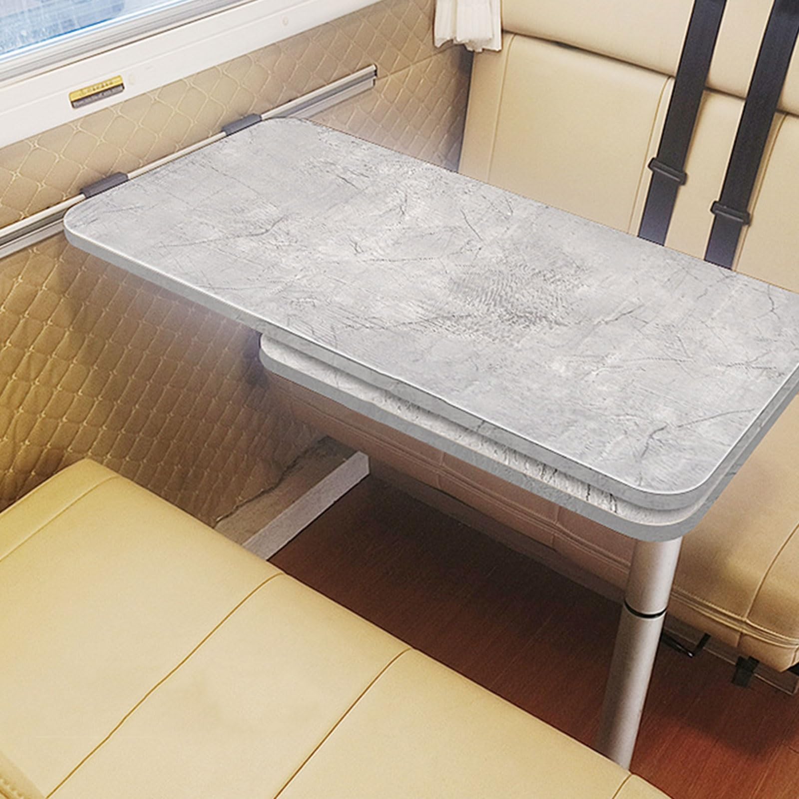 Tavolo Pieghevole per Camper, Girevole a 360 Gradi Tavoli per Camper per L'interno di Un Camper, Accessori RV Rimovibili per Camper, Camper(Gray)