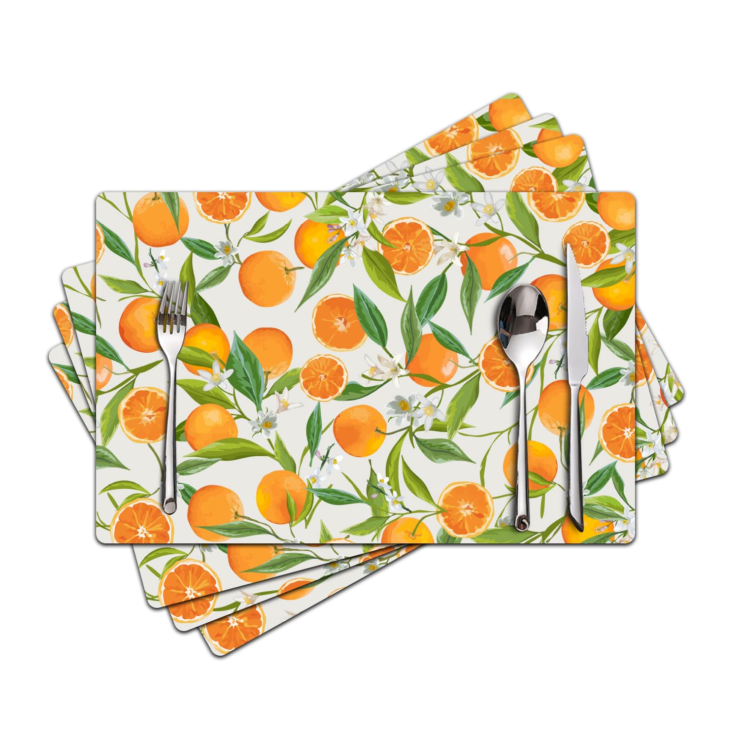 Placemats Set of 4 - Faux Leather Heat Resistant Placemats for Dinner Table, Non-Slip Waterproof Oil-Proof Washable Reusable Placemat for Indoor