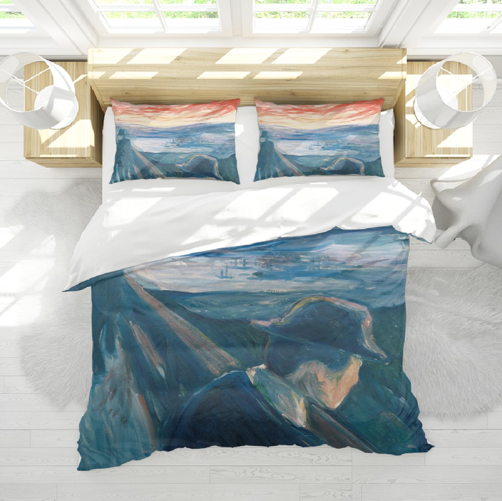 Housse de couette Edvard Munch en coton doux pour mieux dormir