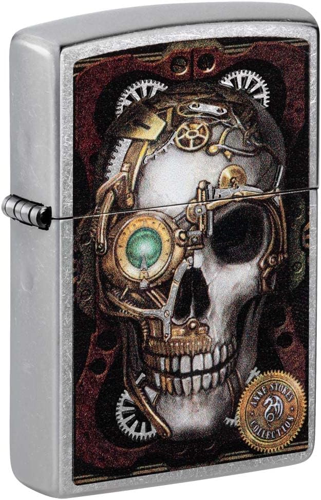 Zippo Lighter: Anne Stokes Steam Punk Skull - Street Chrome 81205