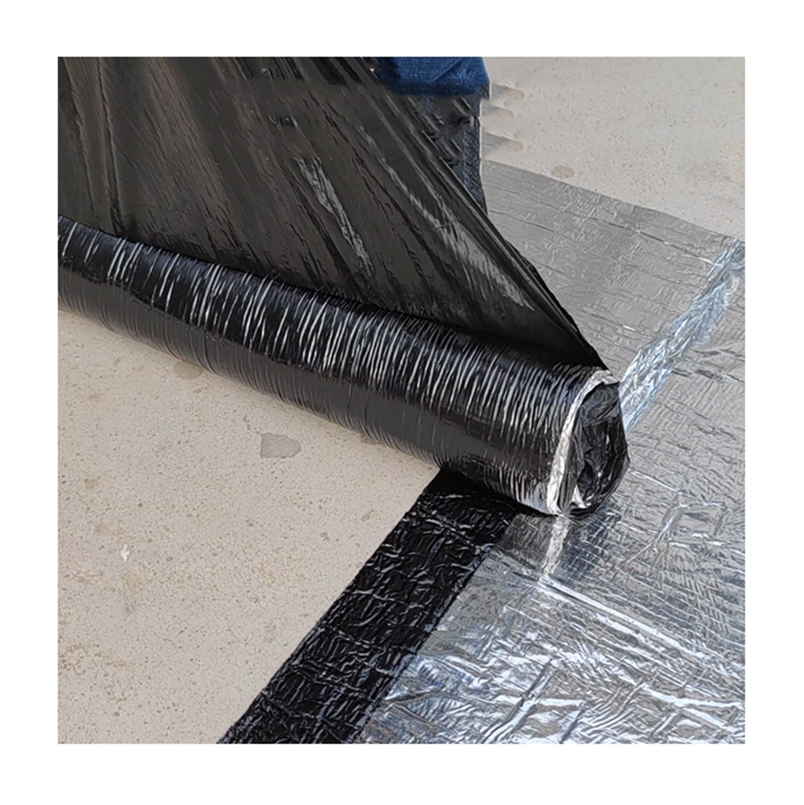 ASDQWER Bitumen Tape，Bitumen Waterproofing Membrane Roll，Asphalt Roof Shingles Repair Tape，Self-Adhesive Bitumen Tape for Roof Repair，for Roof Window Doors Panels Repair(THK1.2mm/W1*L9m)