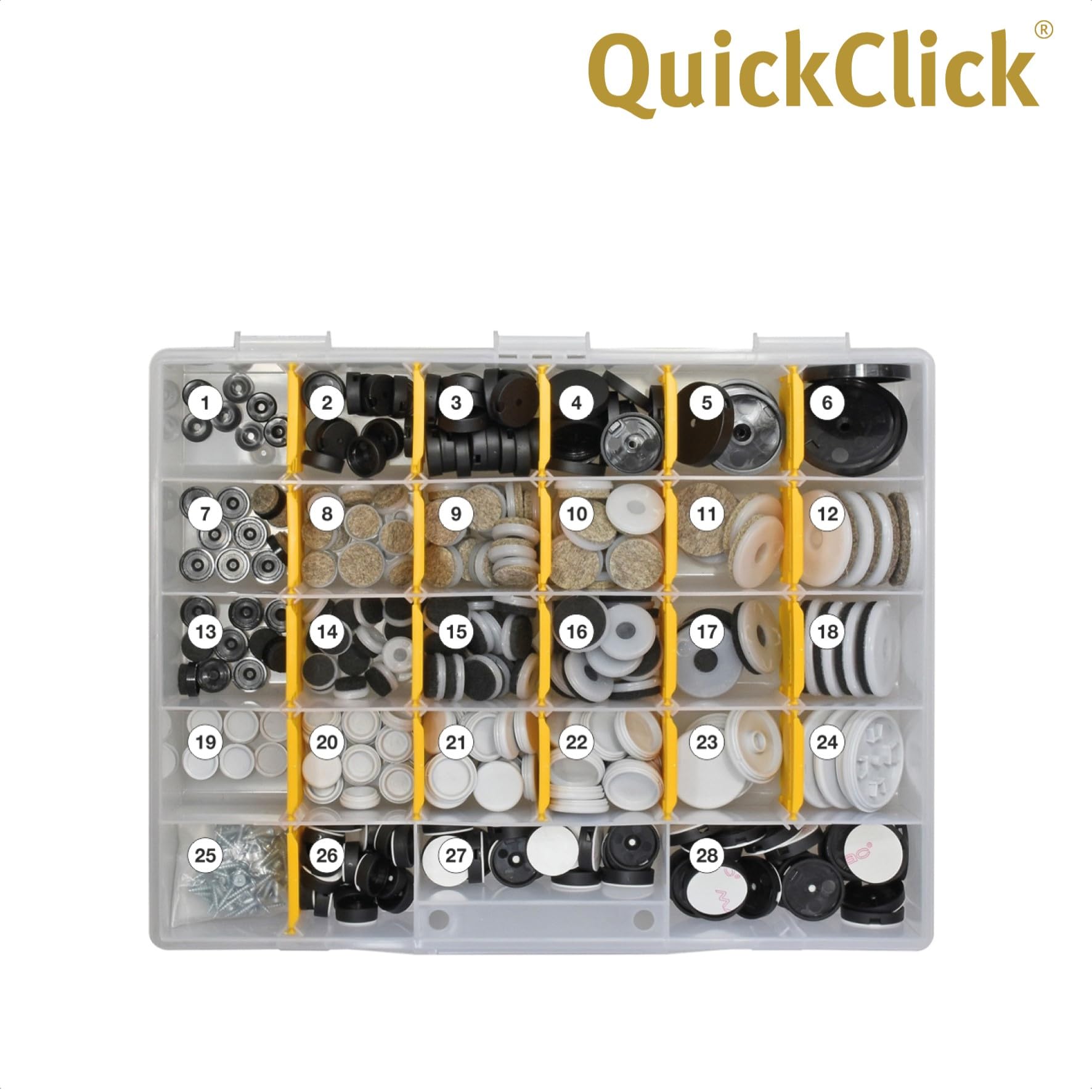 Wagner QuickClick Furniture Glides Professional Box 432-piece Set I Optimum Protection for Your Floors I Basic Parts for — view 4