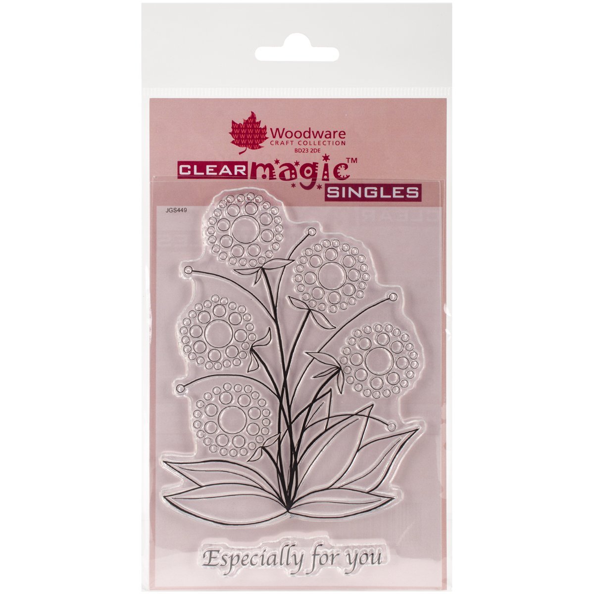 Woodware Jane Gill Clear Magic Stamp-Bubble Bloom-Lynell, Acrylic, A6