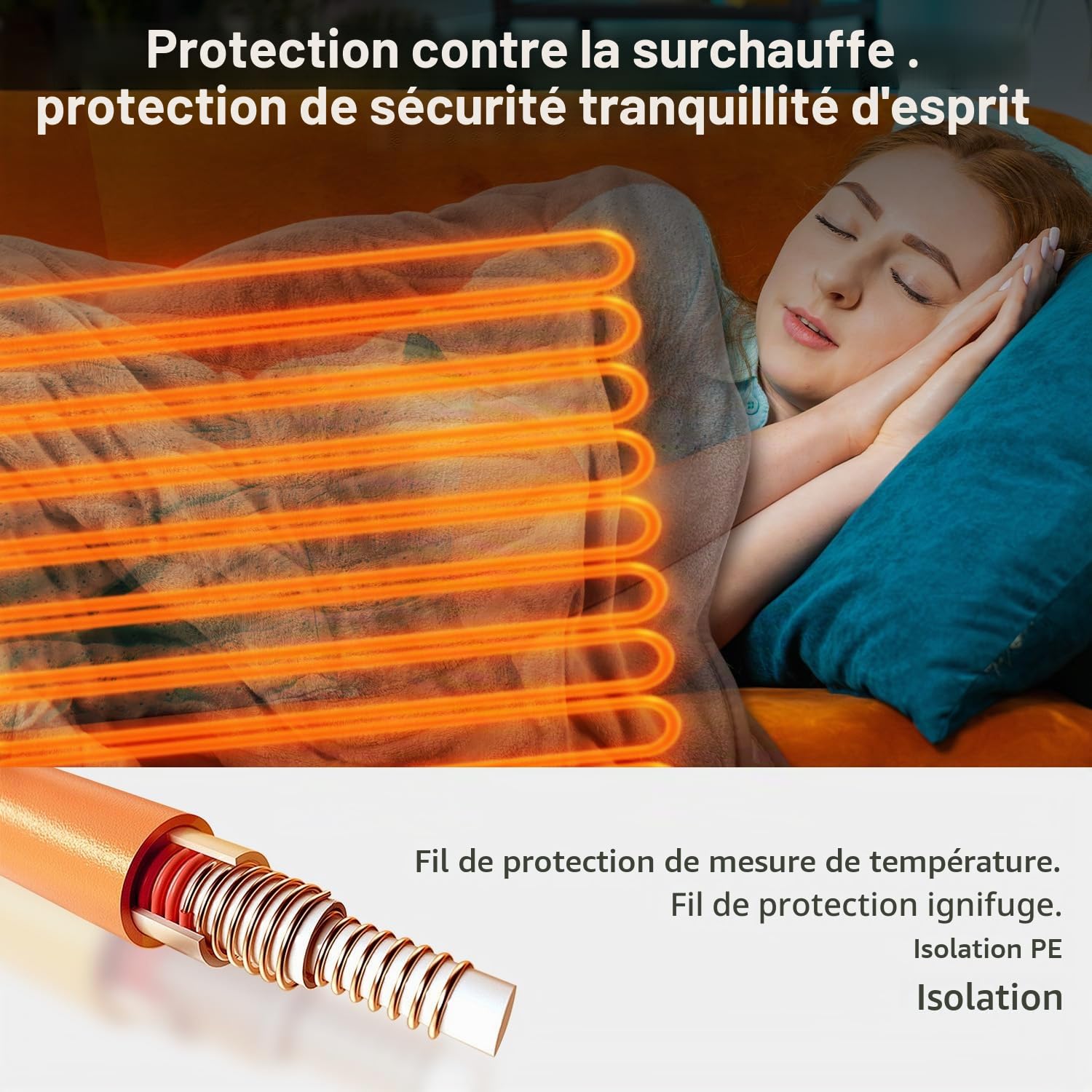 Coperte Elettriche-Coperta Termica Matrimoniale 130 * 180 Cm Coperta Riscaldante Elettrica Matrimoniale Timer 1-10h, Regolazione Della Temperatura A 9 Velocità La Termocoperta Elettrica è Adatta Per