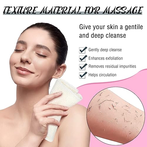 Miniatura 10 de Exfoliante de espalda para ducha, paño para la espalda, toalla de longitud extendida, de nailon, con correa elástica, para baño, paquete de 2 (gris,