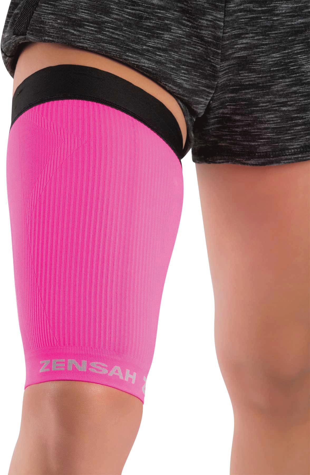 Zensah Thigh Compression Sleeve - Treat Hamstring and Quad Injuries - Hamstring Compression Sleeve - Running Compression Thigh Sleeve - Perfect for Running Tennis Working Out Basketball - Reduce Cramping