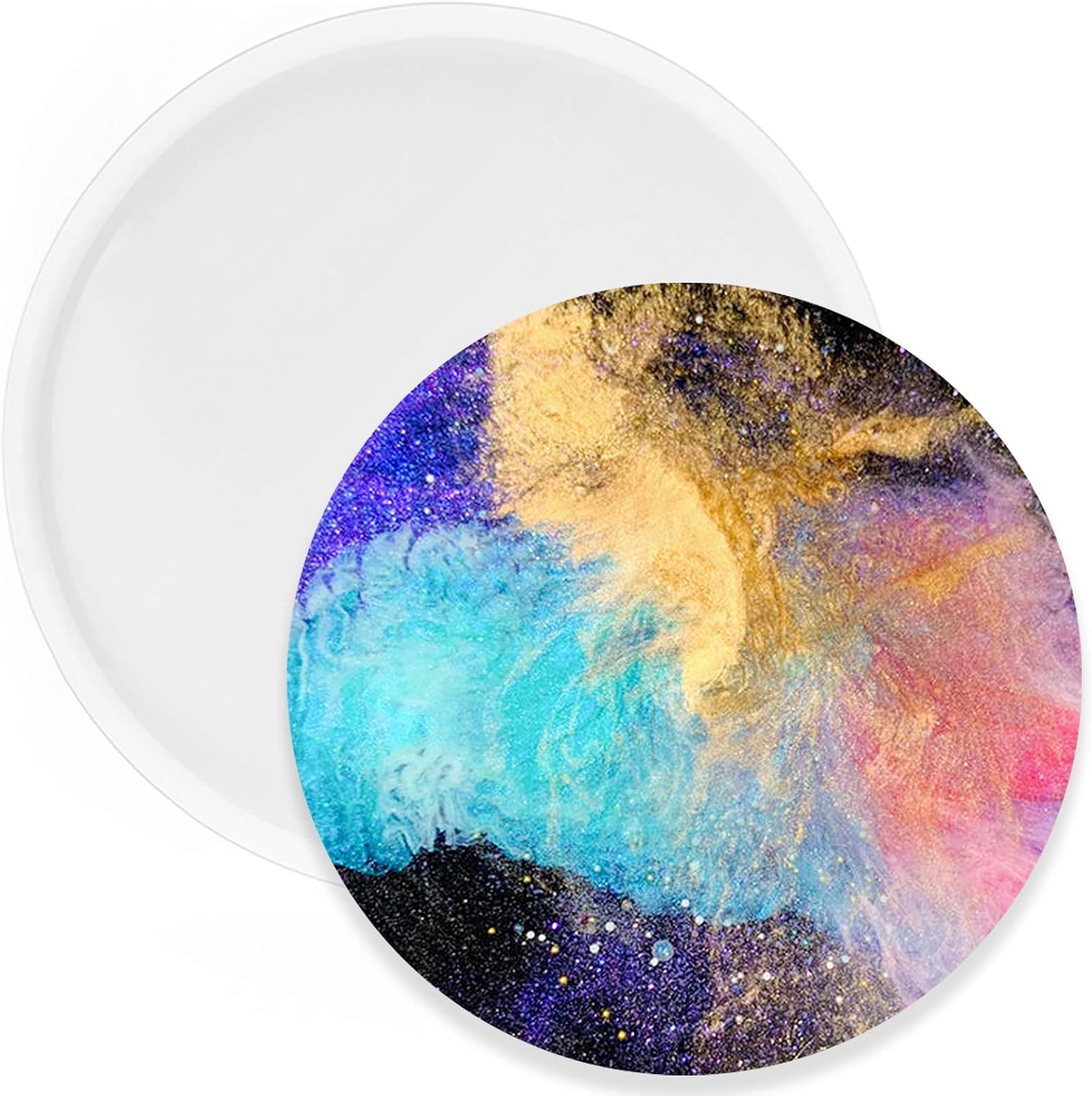 Funshowcase Round Coaster Resin Epoxy Silicone Mold Oversize 7.3-inch