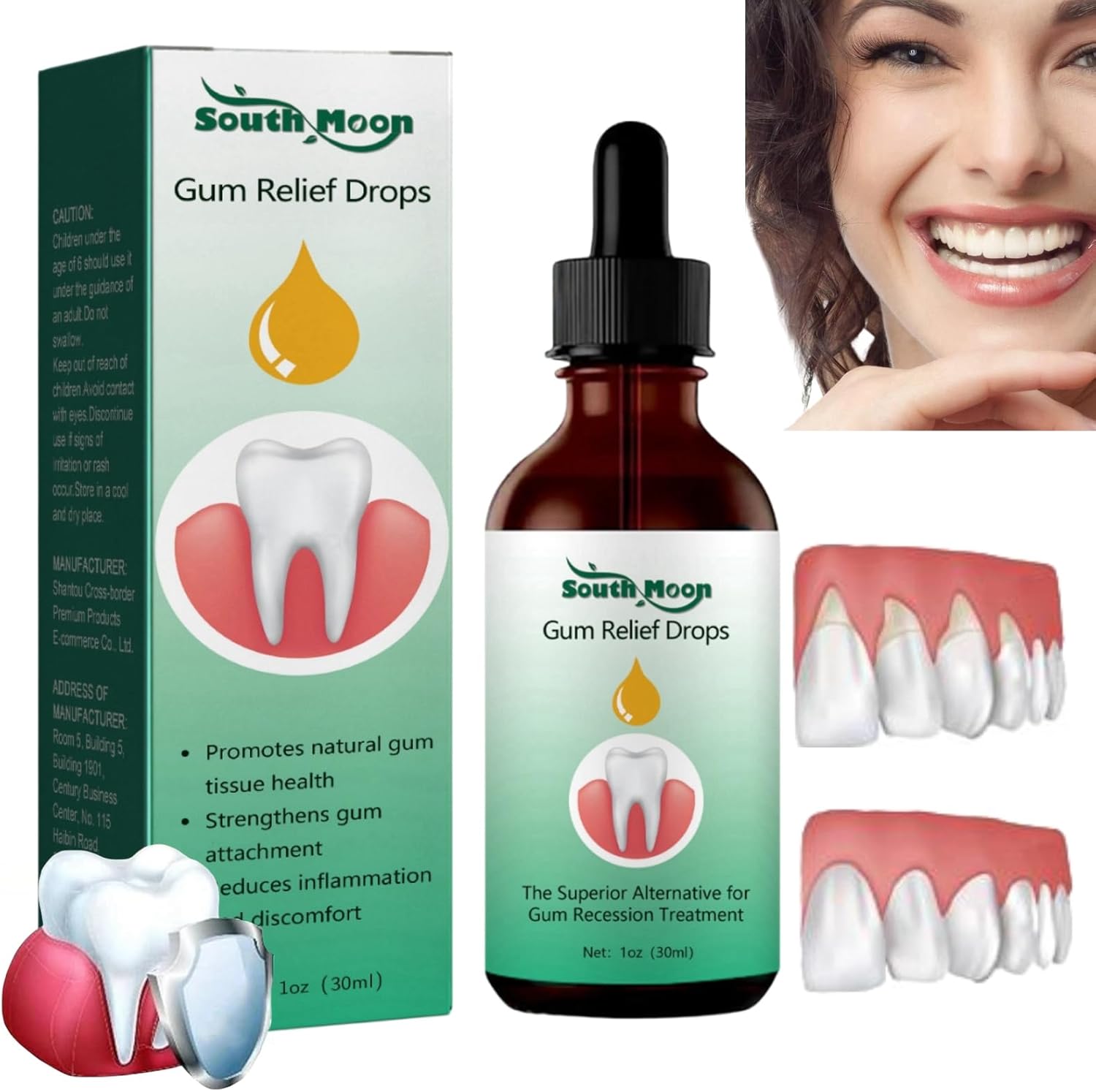 Gum Repair for Receding Gums,Gum Regrowth Drops,Natural Gum Restore