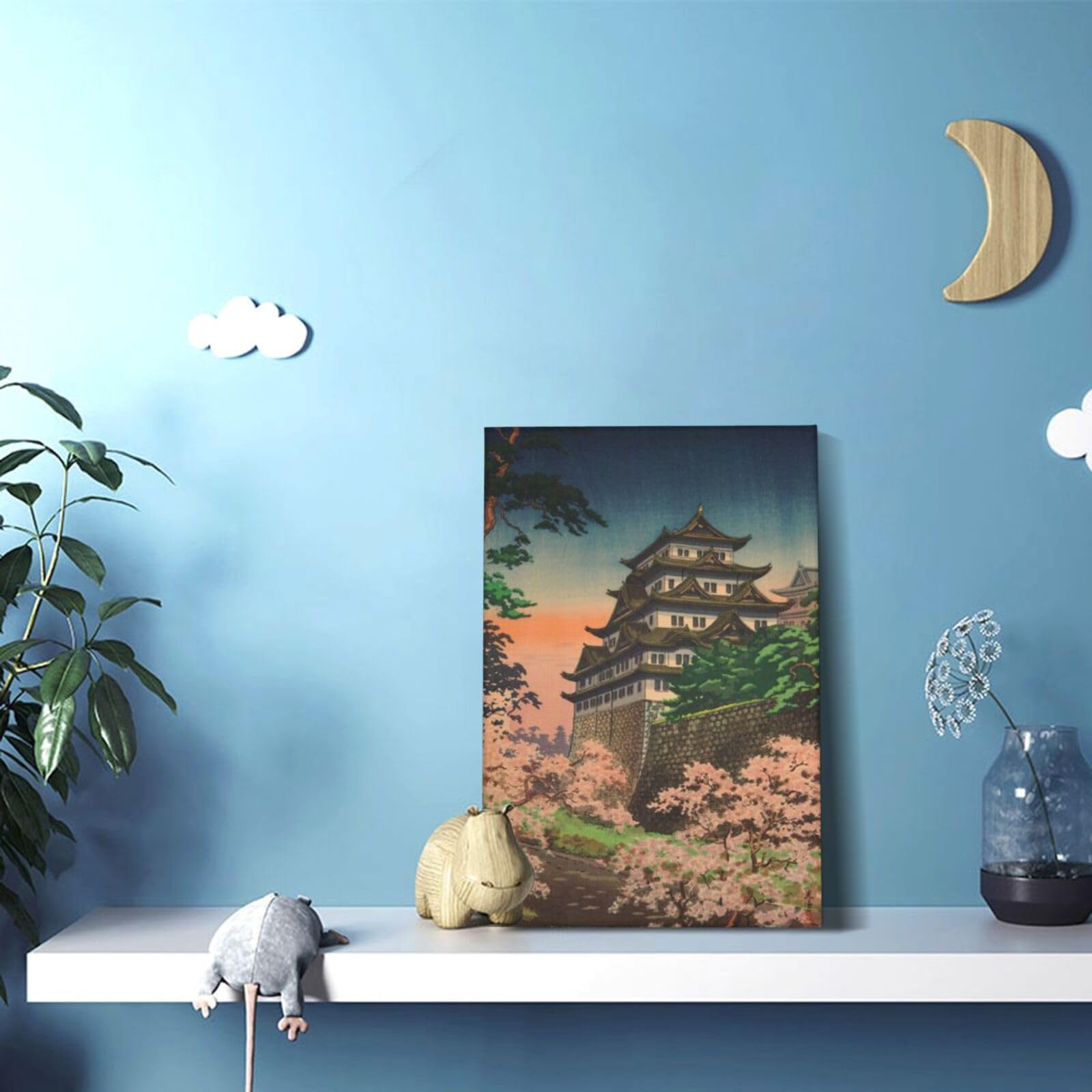 Amazon.co.jp: キャンバス絵画 土屋光逸 名古屋城油絵 世界の