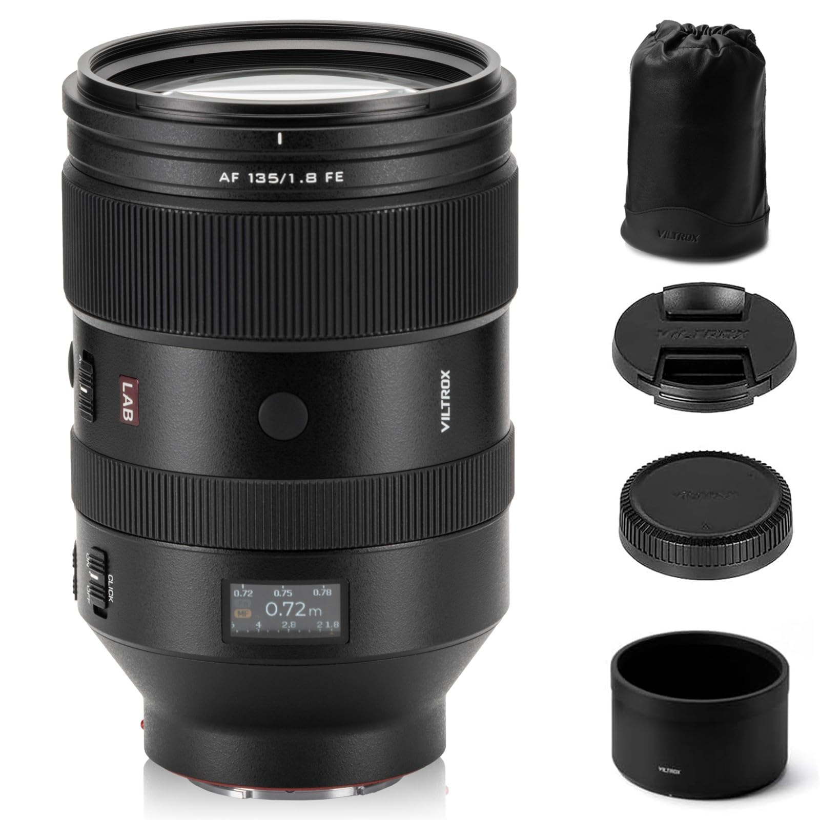 VILTROX AF 135mm F1.8 LAB FE Full Frame Lens Telephoto Auto Focus Prime Lens with HyperVCM Motor Compatible with Sony E-Mount A7SIII A7III A7RIII A7IV A9 A1 FX3 A7RV ZVE1 A7CR A7CII A93 ZV-E10 FX30