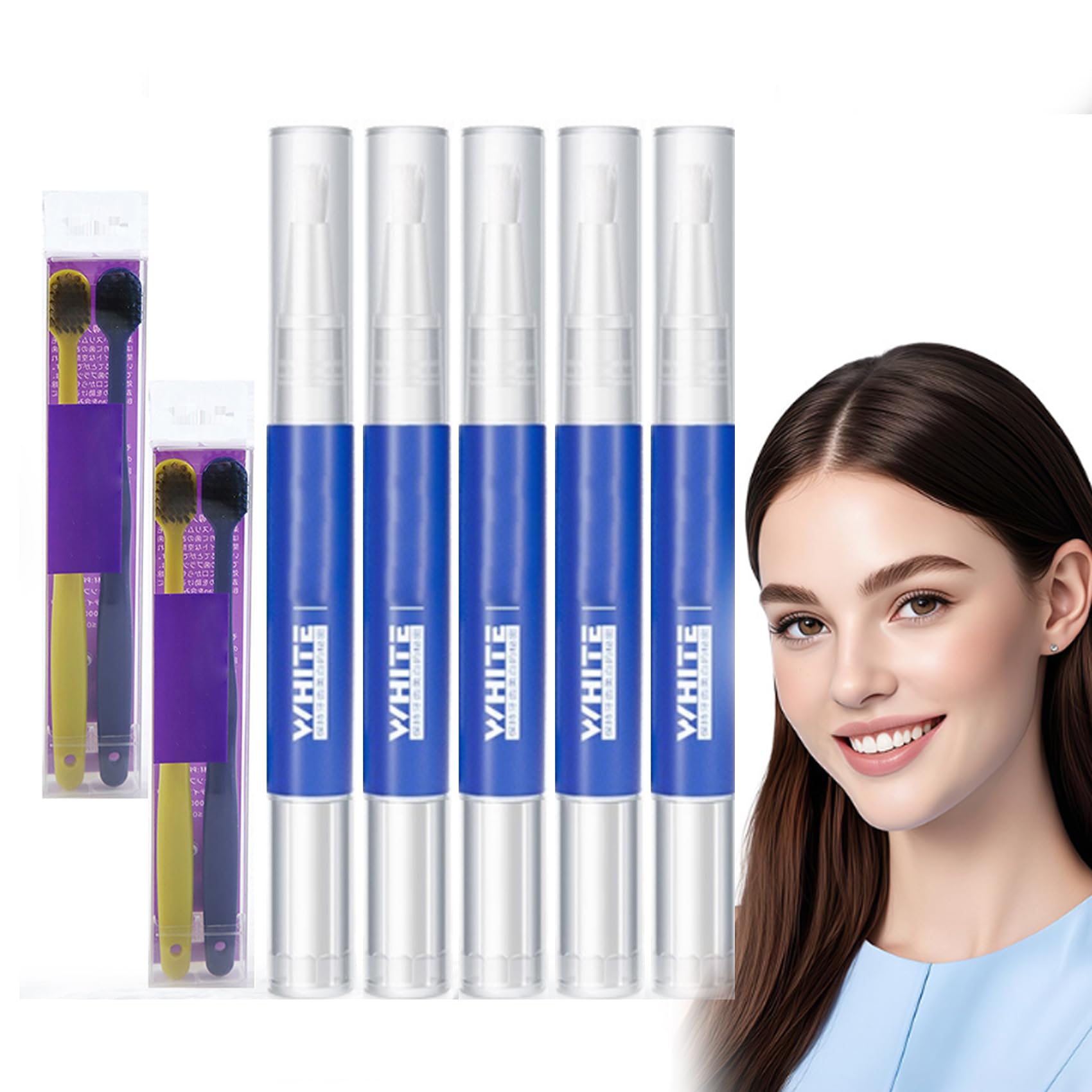 BLEEX Sérum Blanchissant Stylo, Le Stylo Blanchisseur Bleex, Gel Blanchiment Dentaire, éclaircit Instantanement, élimine Les Taches & Jaunissement, Pour Dents Sensibles, Facile à Appliquer (5)