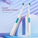 beatXP Spark Sonic Electric Toothbrush for Adults with 2 Brush Heads & Smart Cleaning Modes | Rechargeable Electric Toothbrush | 30000 strokes/min with Long Battery Life (White) gallery image
