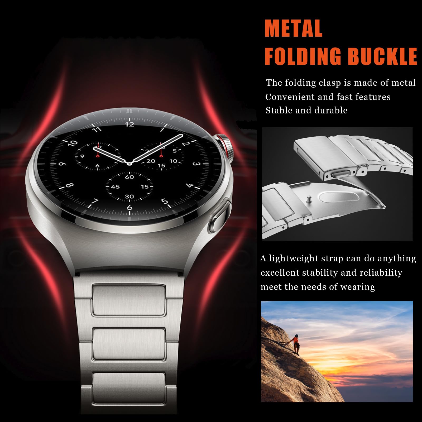 Edelstahl Armband Für Amazfit T-Rex 2/T-Rex/Pro – 2 Stück, Mesh, Magnetisch, Verschiedene Farben