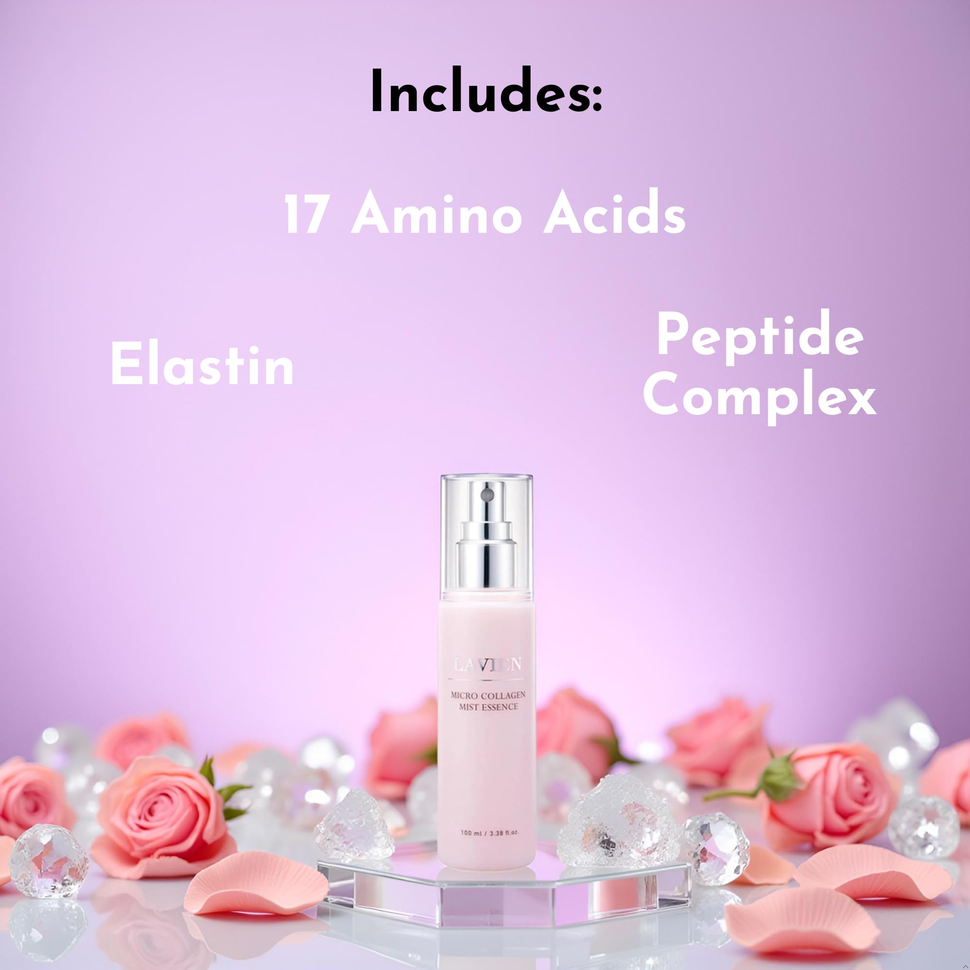 VERSAINSECT o Collagen Mist Essence 3.38 fl.oz. (100ml) - Viso Mist Spray Type Essence with Collagen Extract & Niacinamide & Ceramide NP & Squalane, Moisturizing for All Skin Types