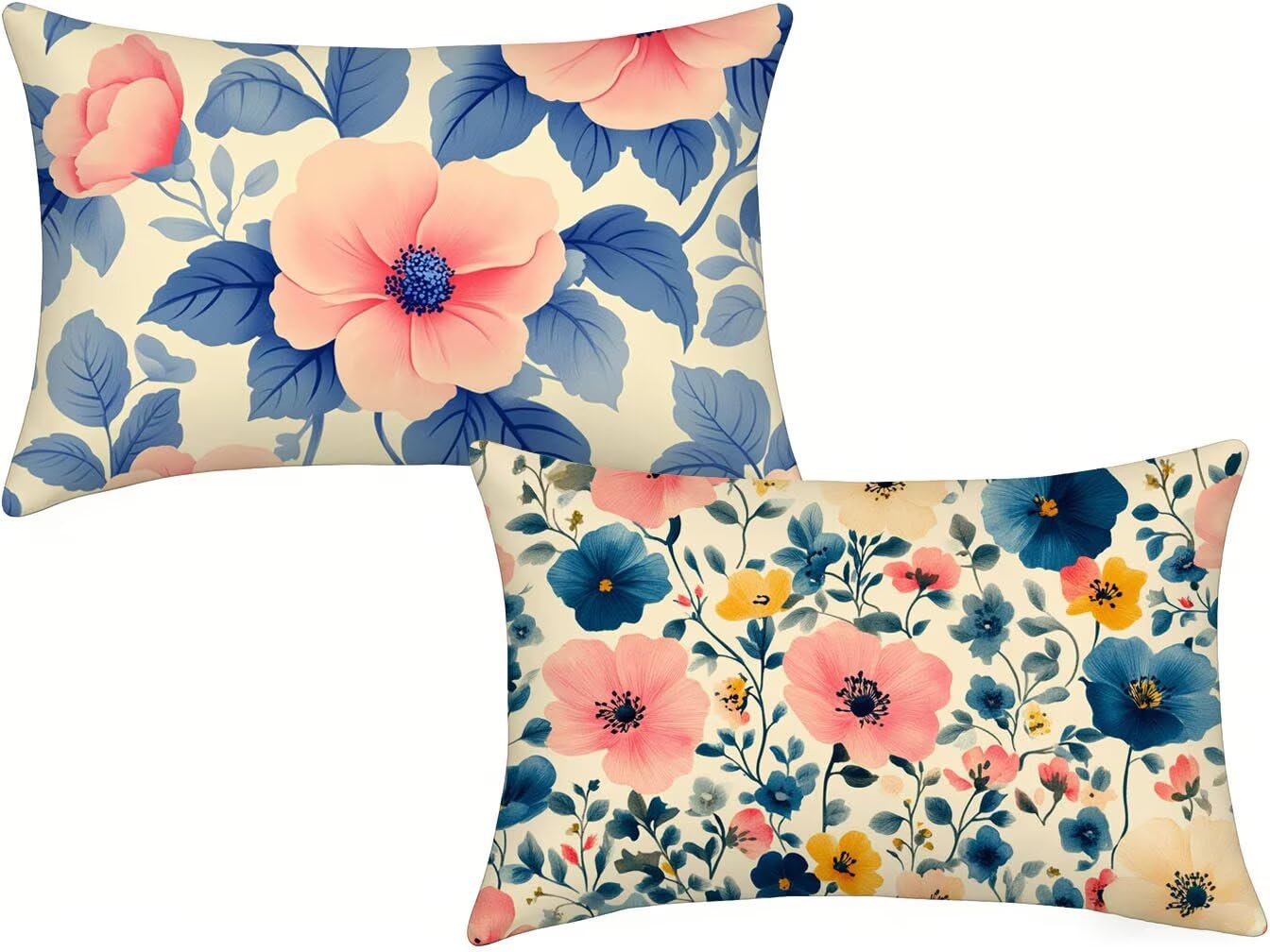 Housse de coussin 40x65 cm rose en velours, taie d'oreiller pour ambiance cocooning salon