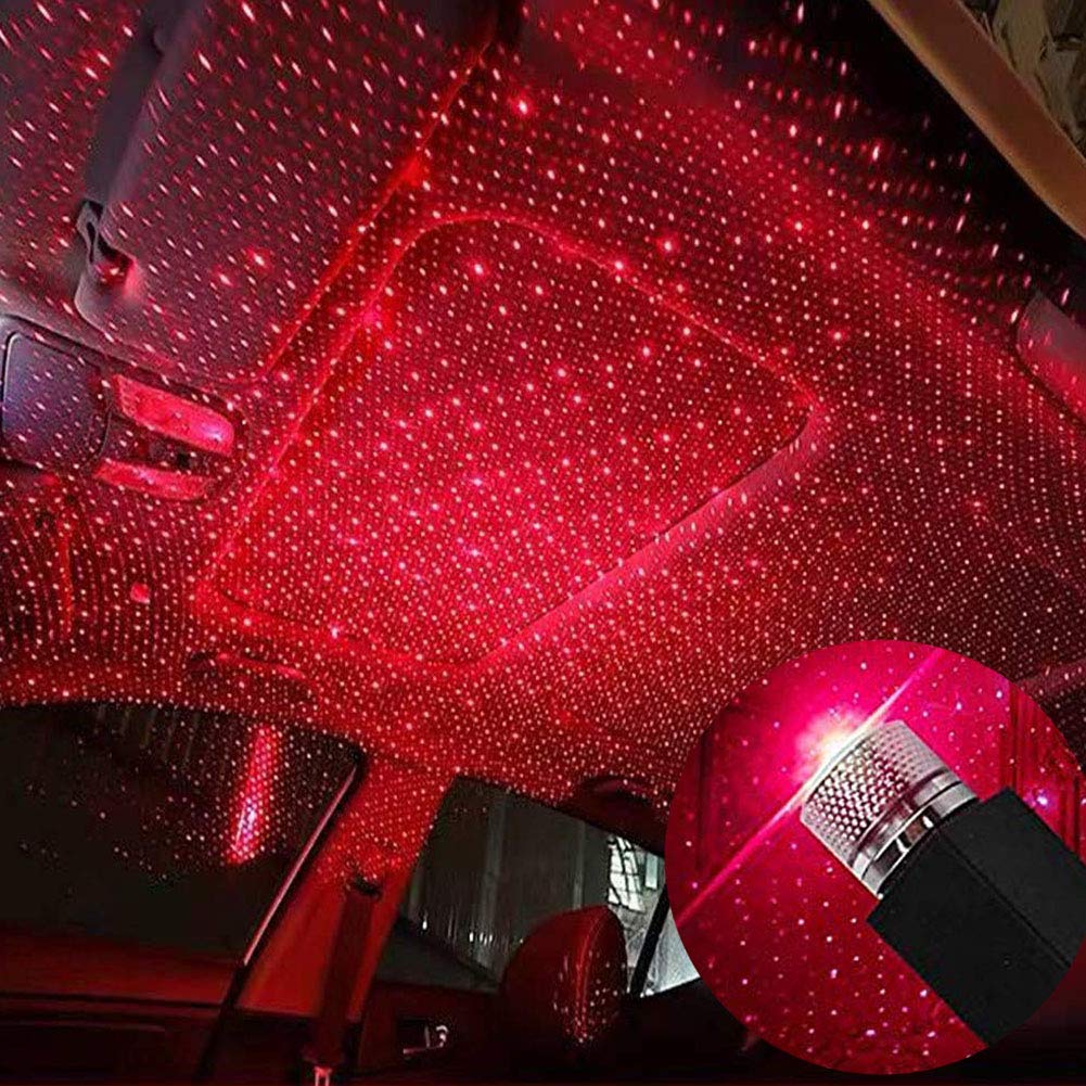 Vaku Luxos ® Car Star Lights USB, Romantic Auto Roof Star Lights, Adjustable Angle and Star Density with Decorations for Car's Interior, Ceiling, Bedroom, Party and More (Pack of 1)