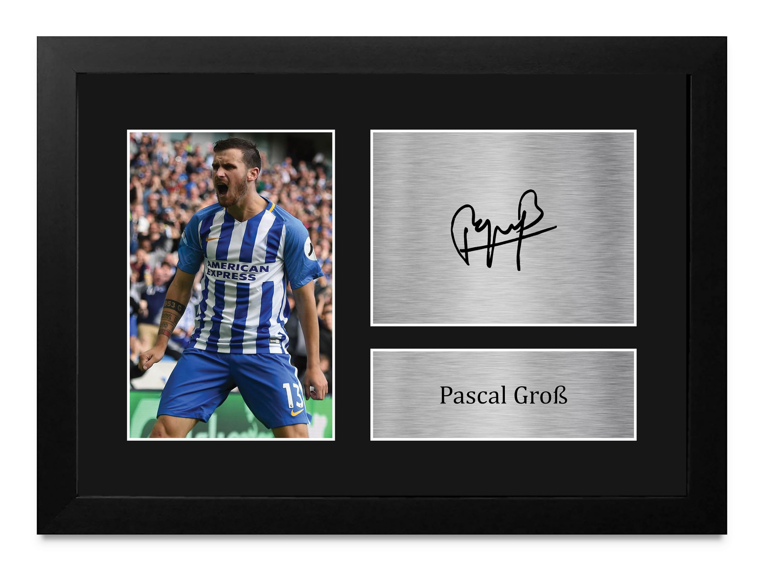HWC Trading FR A4 Pascall Gross Gifts Printed Signed Autograph Picture for Football Fans and Supporters - A4 Framed