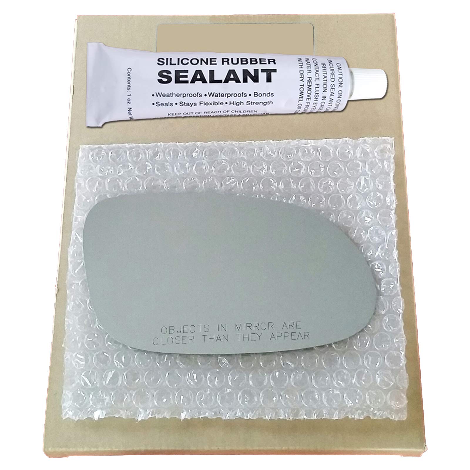 Mirror Glass Replacement + Silicone Adhesive for 1999-2003 Mercedes-Benz CLK430 Passenger Side - Power Mirror (2000 2001 2002 99 00 01 02 03)
