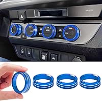Vista 9 de JKCOVER Cubiertas de Perilla de Botón Decoradas para Interior Compatibles con Toyota Tacoma 2016-2019 2020 2021 2022 2023, Botones 4WD Temp Aire