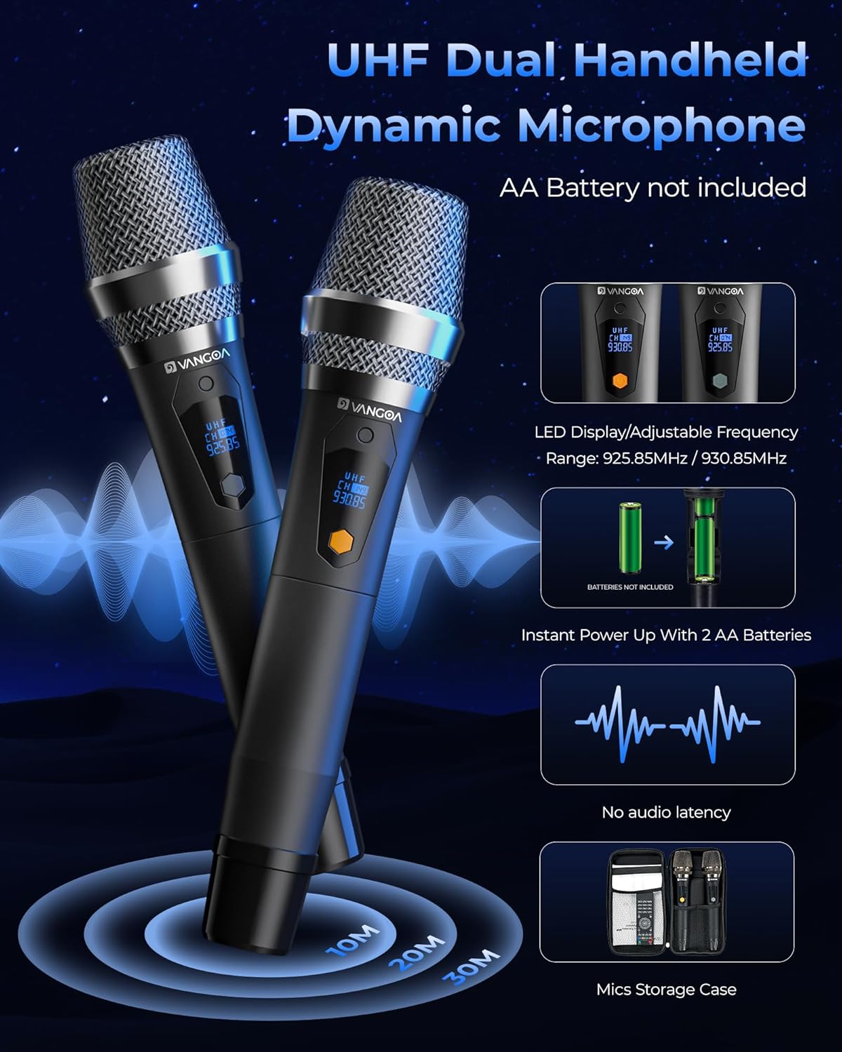 Vangoa UHF Wireless Microphones