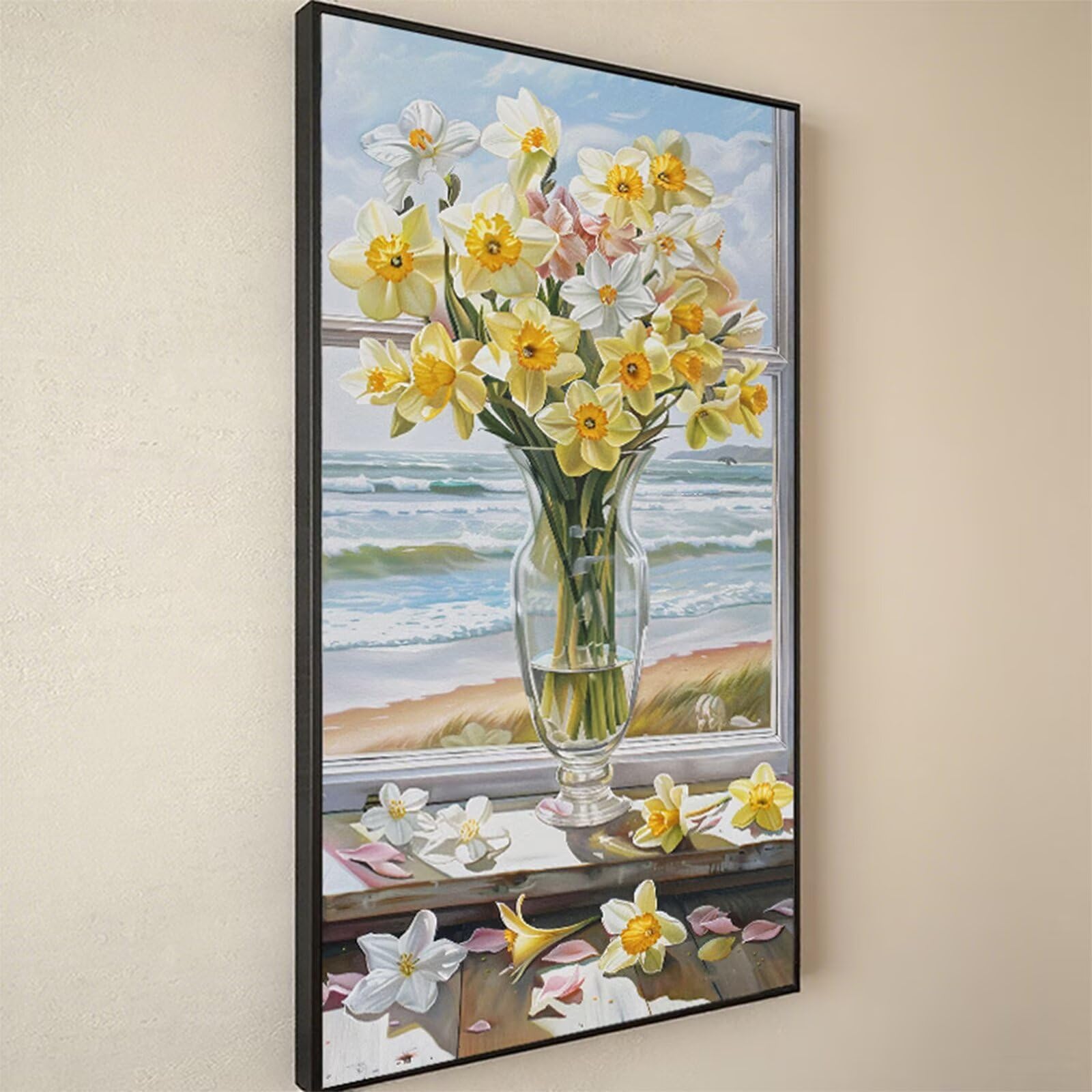 Zestawy do malowania diamentami z lilią diamentową dla dorosłych, 5D Dimond Art Flower Gem Arts and Crafts Paintings, DIY, kryształ górski, haft krzyżykowy, malowanie po numerach, dekoracja pokoju