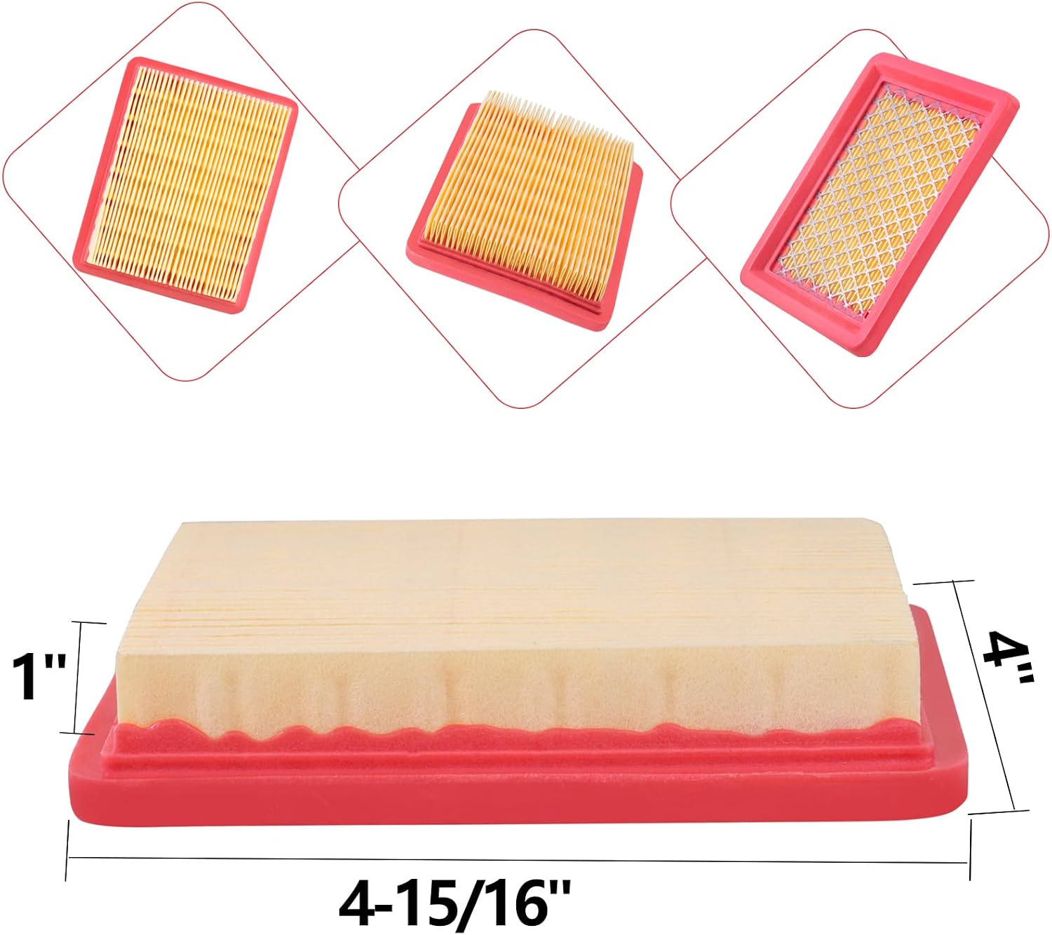 4 Pack 951-15245 Air Filter Replace for MTD 951-15245 751-15245, Fits Cub Cadet MTD 159cc 196cc Engine Lawn Mower image 2