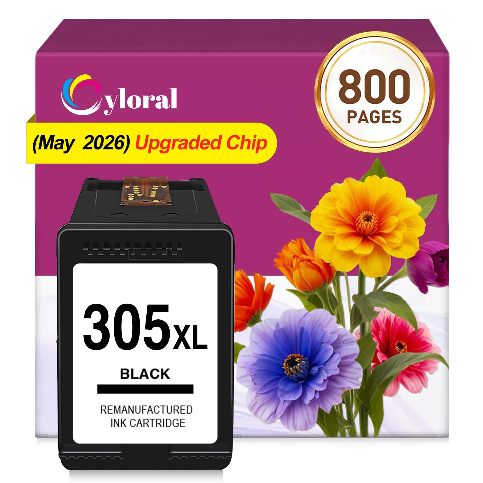 Cyloral 305XL Tinta para HP 305 DeskJet 2820e 2800e 2700e H-305XLB | HP DeskJet 4220e 4200e 2823e 4230e 2810e 2821e 4222e 2822e 4210e 2700 2721e 2722e 2723e Cartuchos HP 305 XL H-305 Color