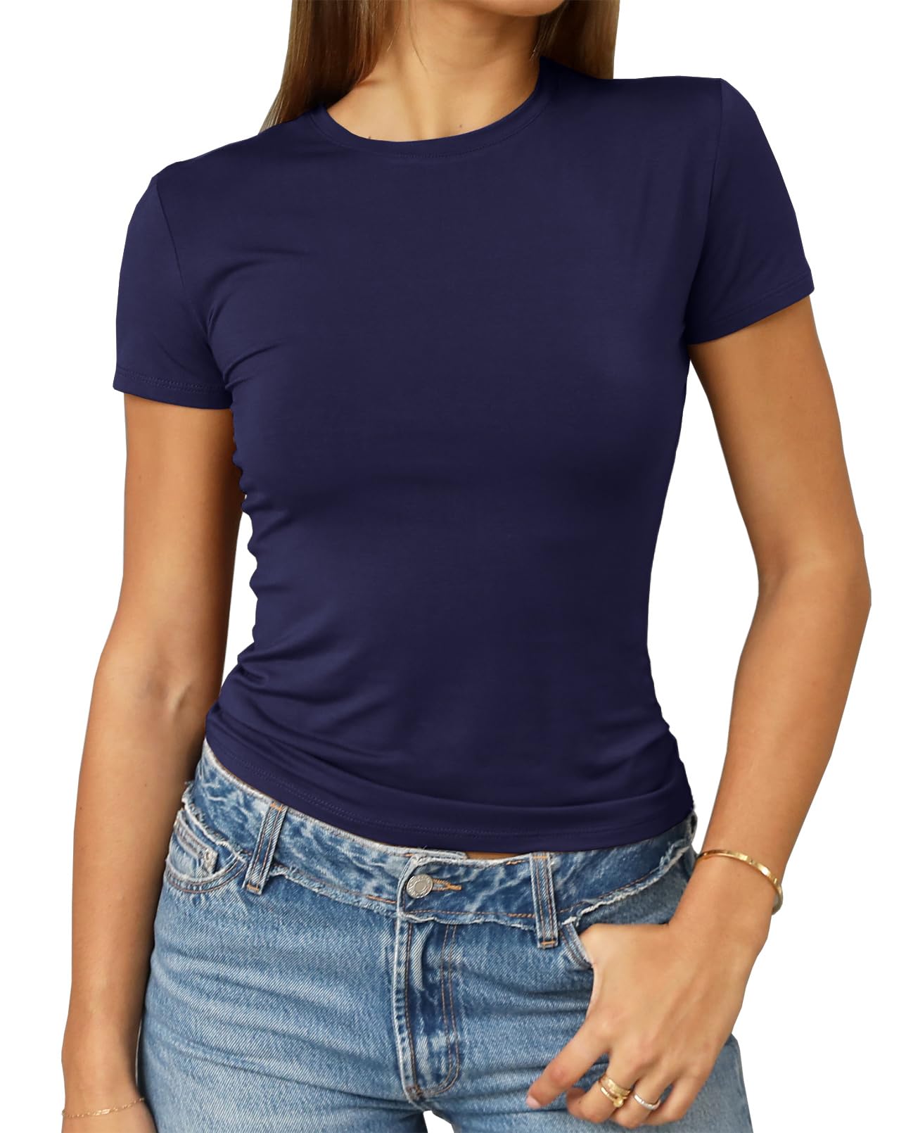 Women's Casual Basic Slim Fit T Shirts
