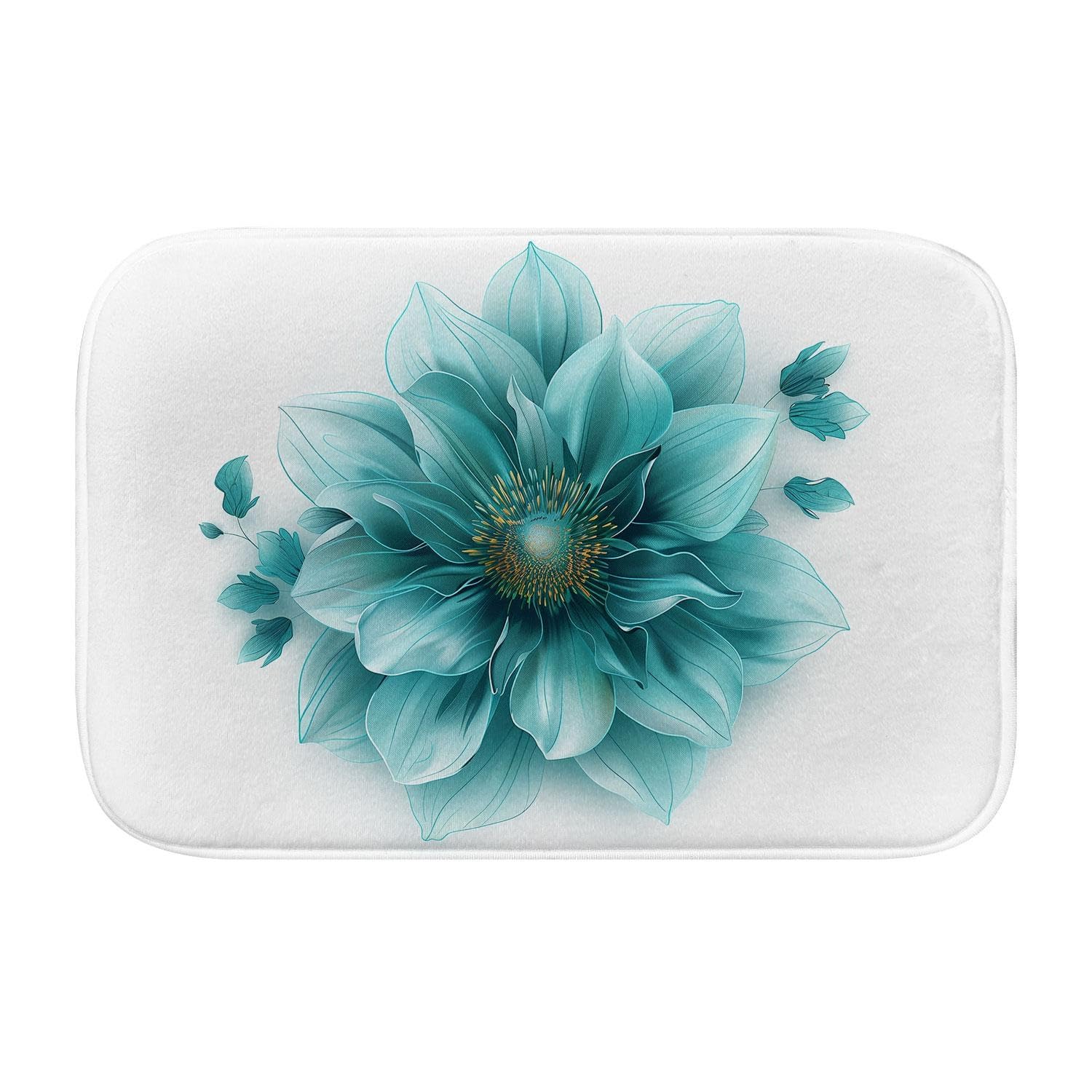 Tapis de bain design moderne fleur 3D pour votre salle de bain