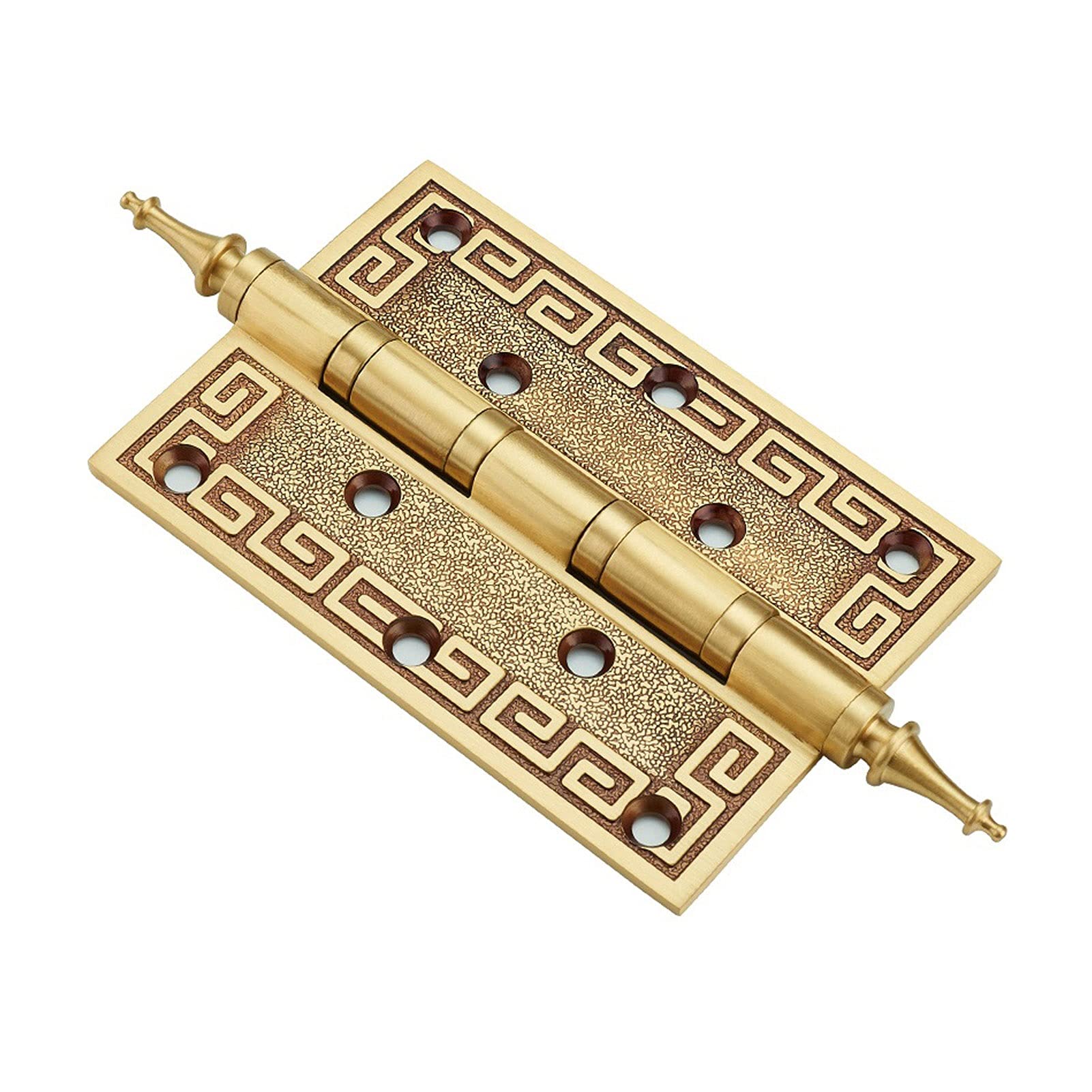 Shundeed Rose Golden 5 Inch Brass Silent Hinges, Thick Retro Cabinet Door Hinges, Brass Door Door Hinges(Rose Golden)