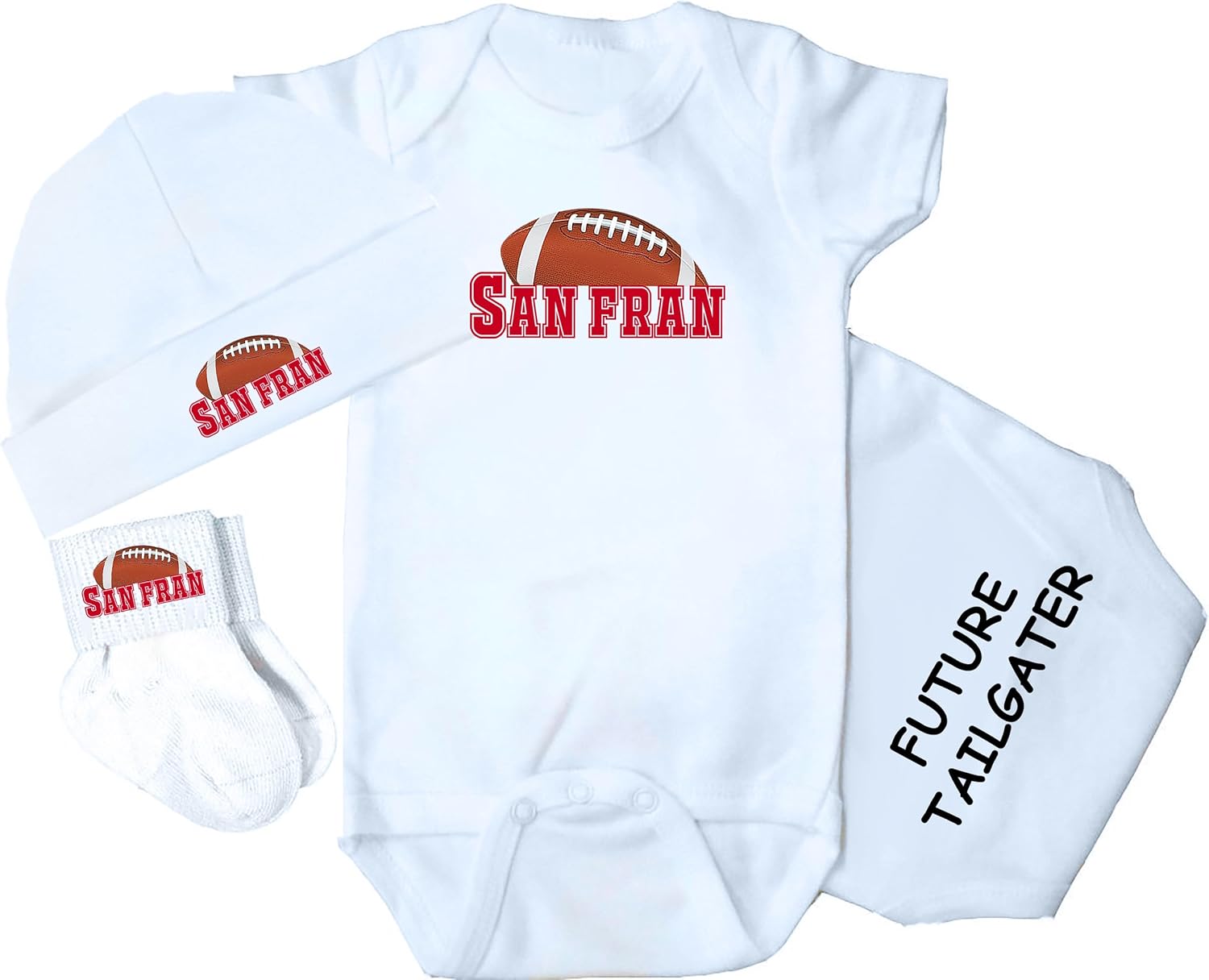 3 Piece Baby Clothing Set for San Francisco Football Fans