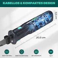 HAUSHOF Elektromos Kés Vezeték Nélküli 2 Rozsdamentes Pengével Húshoz Kenyérhez 3