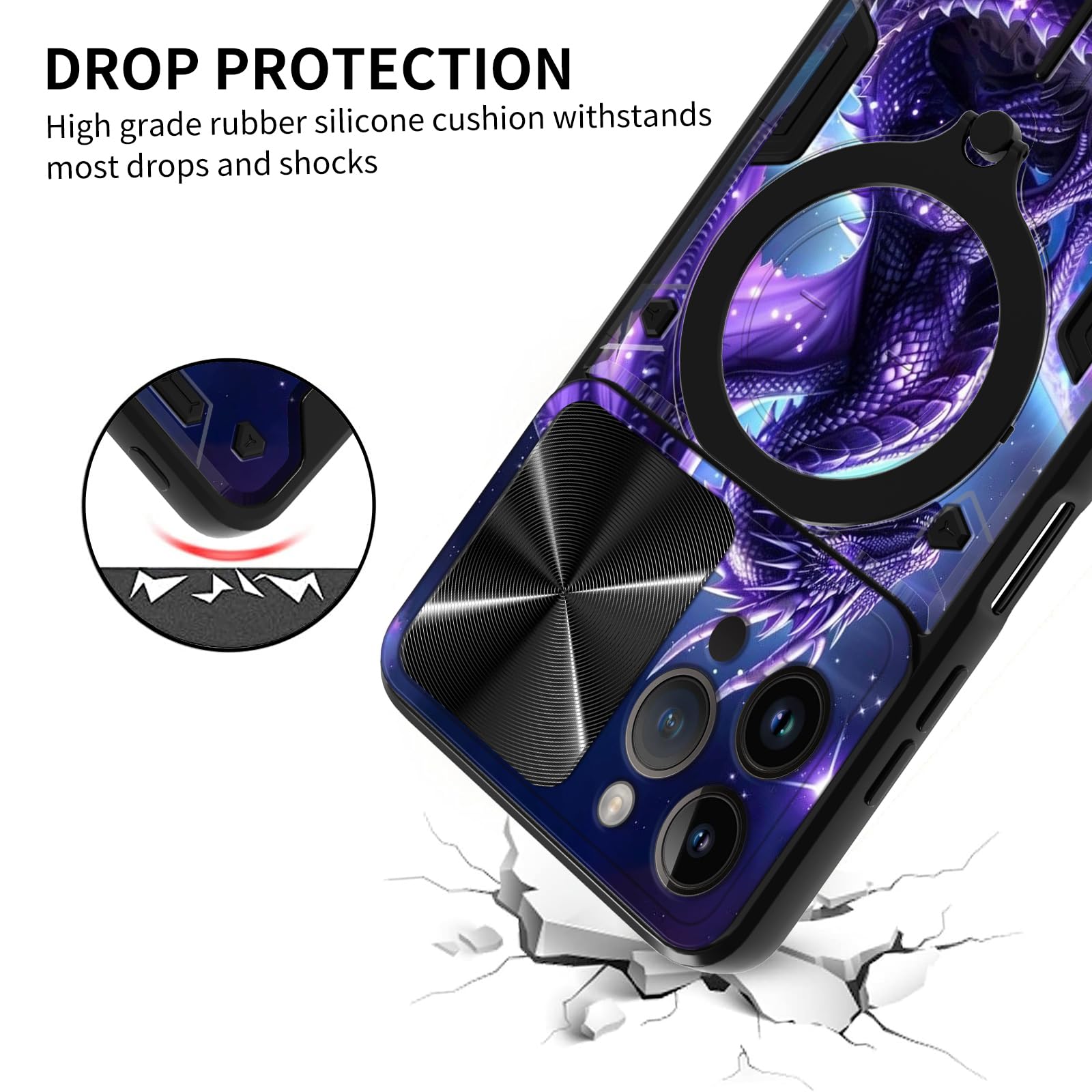 Amazon.com: WZCJDHMJ for iPhone 16 Pro Case with Slide