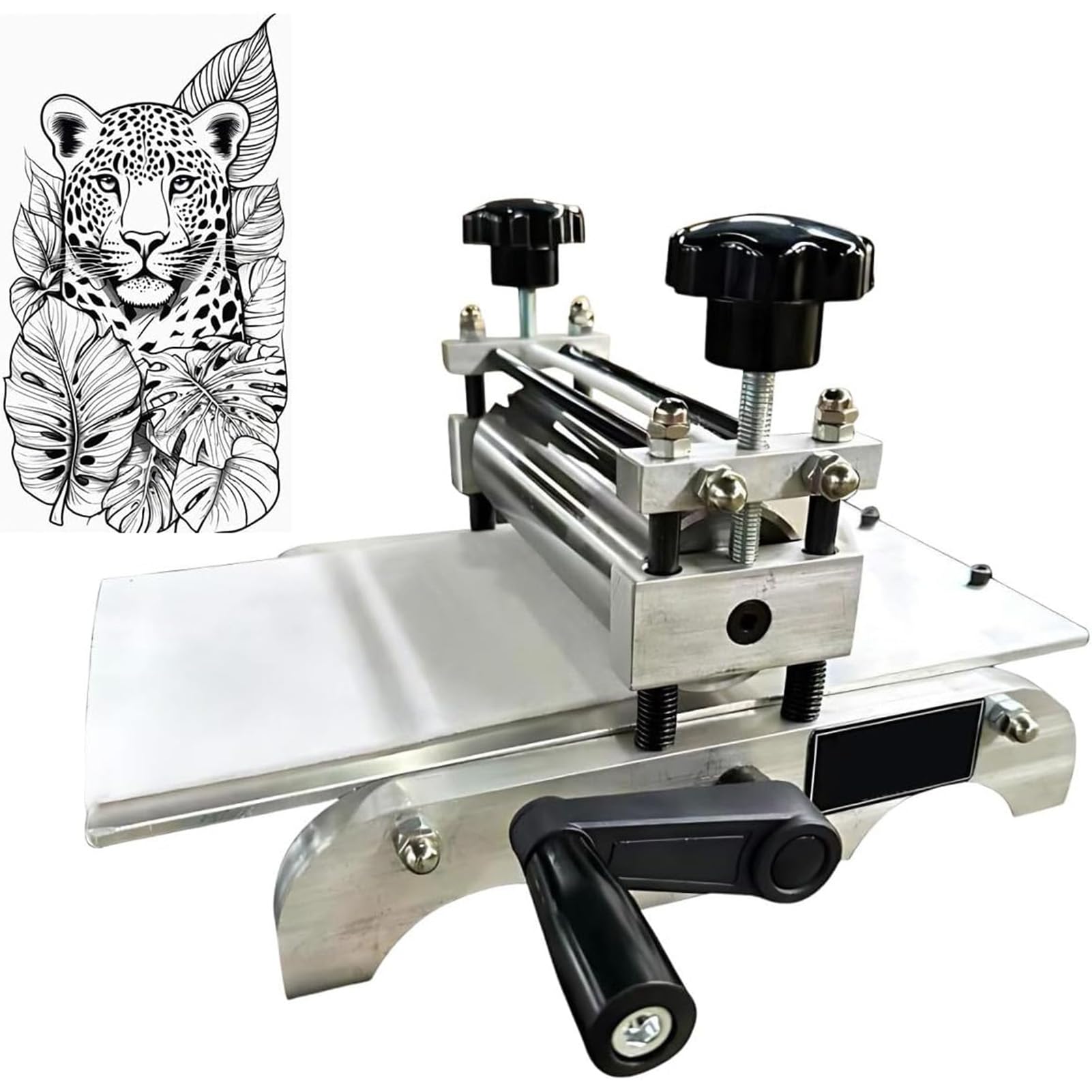 Joyfitness Professional Etching Press Machine, Manual Printmaking Slab Roller with Adjustable Roller, 300x170mm Printing Size, for Paper Wood Copper Plate Art Print Processing for Art Studios