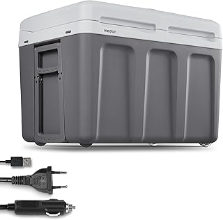 MEDION Glacière mobile avec fonction chauffage (électrique, 2 en 1 : refroidissement et chauffage, 40 litres, connexion 3 en 1 5 V USB, adaptateur 230 V et 12 V pour voiture, camping, vacances, jardin