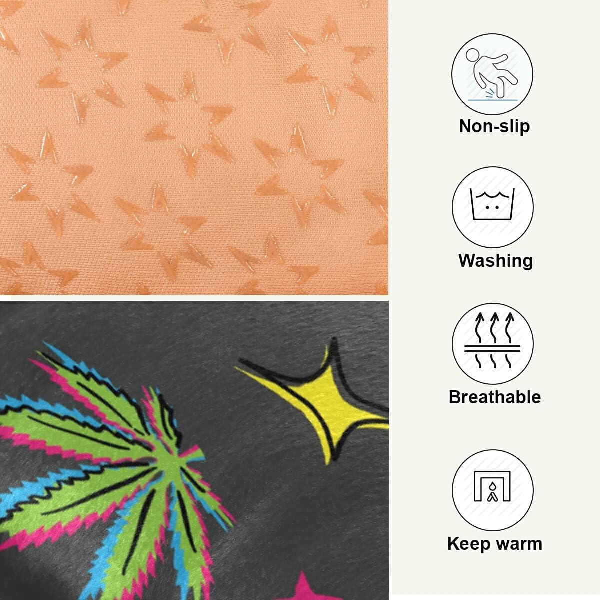 review Ultra Soft Pet Bed Mat Weed Leaf Hemp Leaves Short Fluff Crate Mat with Anti-Slip Bottom Machine Washable Pet Pillow Mattress for Dog Cat Sleep-Large