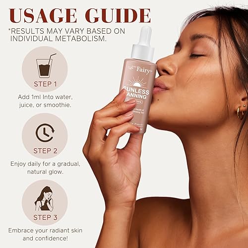 Miniatura 3 de Gotas de bronceado para beber, gotas de bronceado sin sol para beber, bronceado de bronce para cara y cuerpo, promueve una piel saludable, adecuado